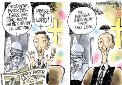 ANSWERING THE LORDS CALL by Pat Bagley