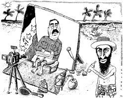 Saddam and Osama by Osmani Simanca