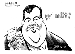 CHRISTIE ENDORSES ROMNEY FOR PRESIDENT by Jimmy Margulies