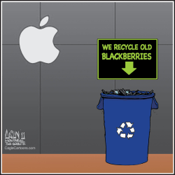 BLACKBERRY OUTAGE by Terry Mosher