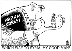 HEADED TO SYRIA, B/W by Randy Bish